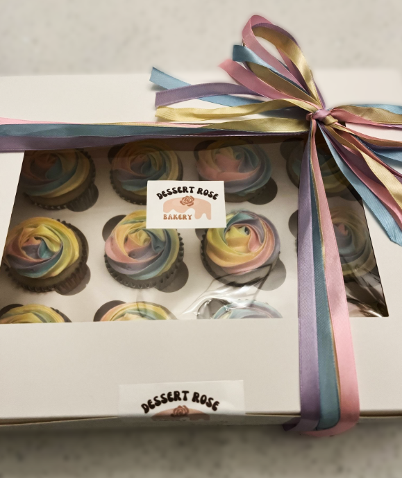 Rainbow Cupcake Box